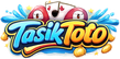 Logo tasiktoto di tema neon gelap